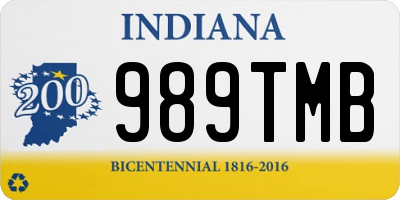 IN license plate 989TMB