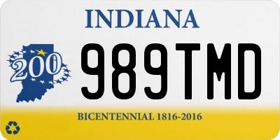 IN license plate 989TMD