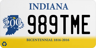 IN license plate 989TME