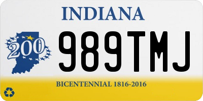 IN license plate 989TMJ