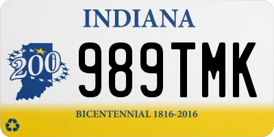 IN license plate 989TMK