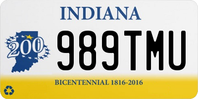 IN license plate 989TMU