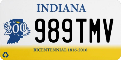 IN license plate 989TMV