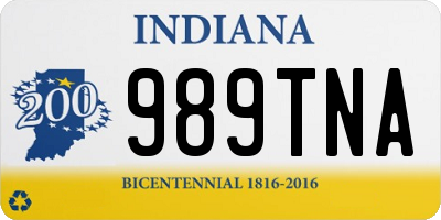 IN license plate 989TNA