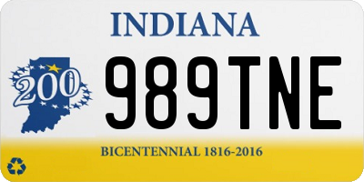IN license plate 989TNE