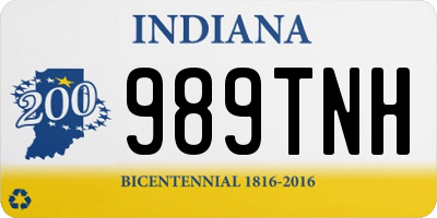 IN license plate 989TNH