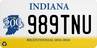 IN license plate 989TNU