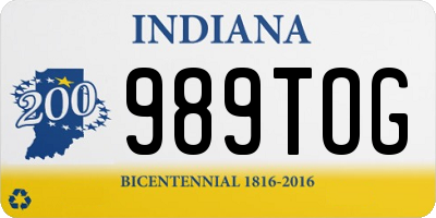 IN license plate 989TOG