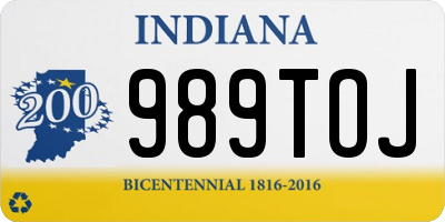 IN license plate 989TOJ