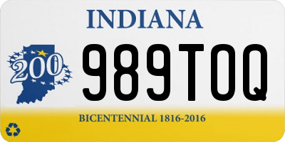 IN license plate 989TOQ