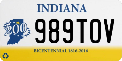 IN license plate 989TOV