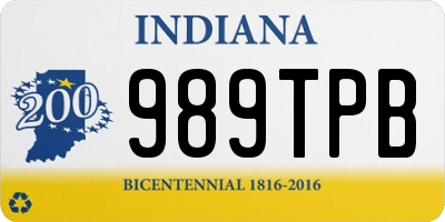 IN license plate 989TPB