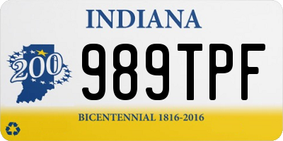 IN license plate 989TPF