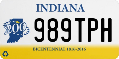 IN license plate 989TPH