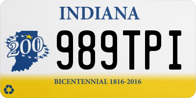 IN license plate 989TPI