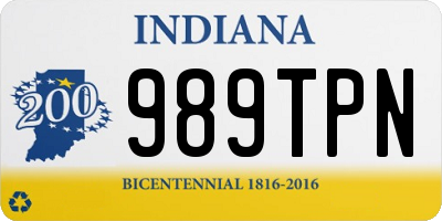 IN license plate 989TPN