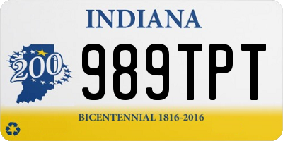 IN license plate 989TPT