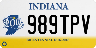 IN license plate 989TPV