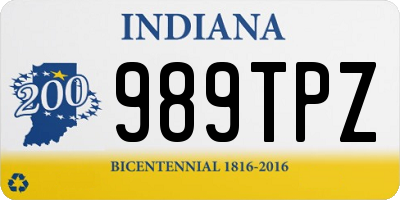 IN license plate 989TPZ