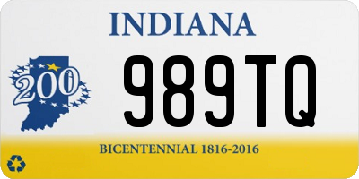 IN license plate 989TQ
