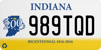 IN license plate 989TQD