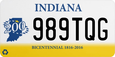 IN license plate 989TQG