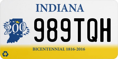 IN license plate 989TQH