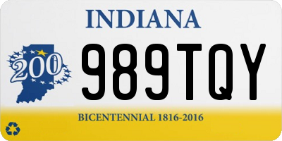 IN license plate 989TQY