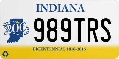 IN license plate 989TRS