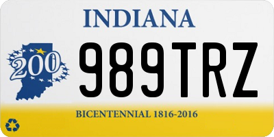 IN license plate 989TRZ