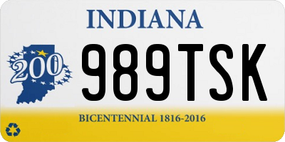 IN license plate 989TSK