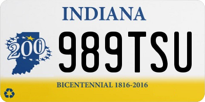 IN license plate 989TSU