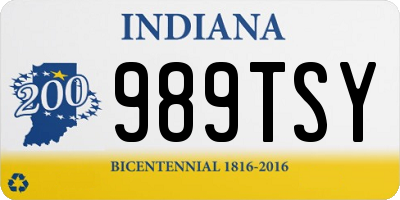 IN license plate 989TSY