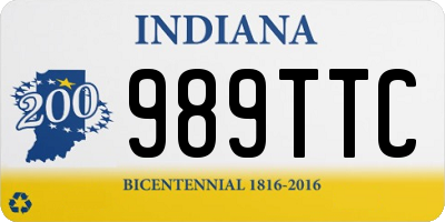 IN license plate 989TTC