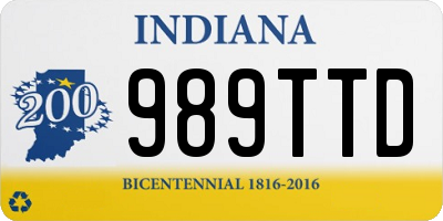 IN license plate 989TTD