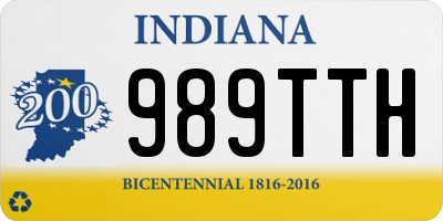 IN license plate 989TTH