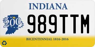 IN license plate 989TTM