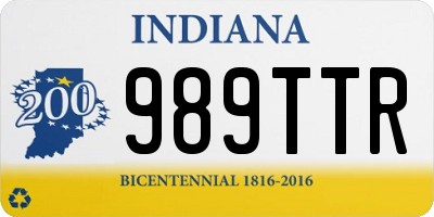 IN license plate 989TTR