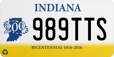 IN license plate 989TTS