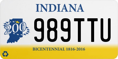 IN license plate 989TTU