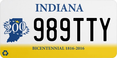 IN license plate 989TTY