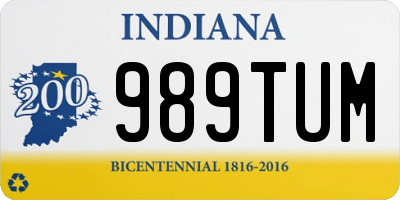 IN license plate 989TUM