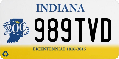 IN license plate 989TVD