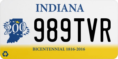 IN license plate 989TVR