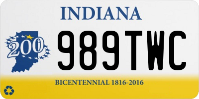 IN license plate 989TWC