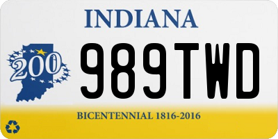 IN license plate 989TWD