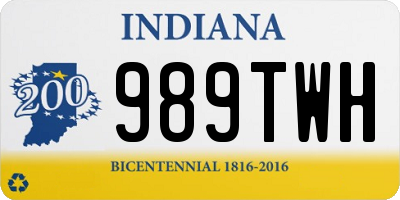 IN license plate 989TWH