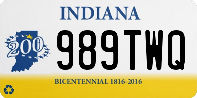 IN license plate 989TWQ