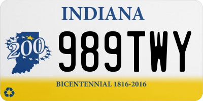 IN license plate 989TWY