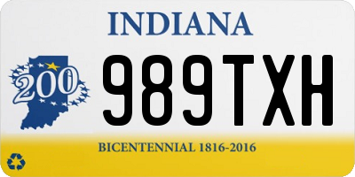 IN license plate 989TXH